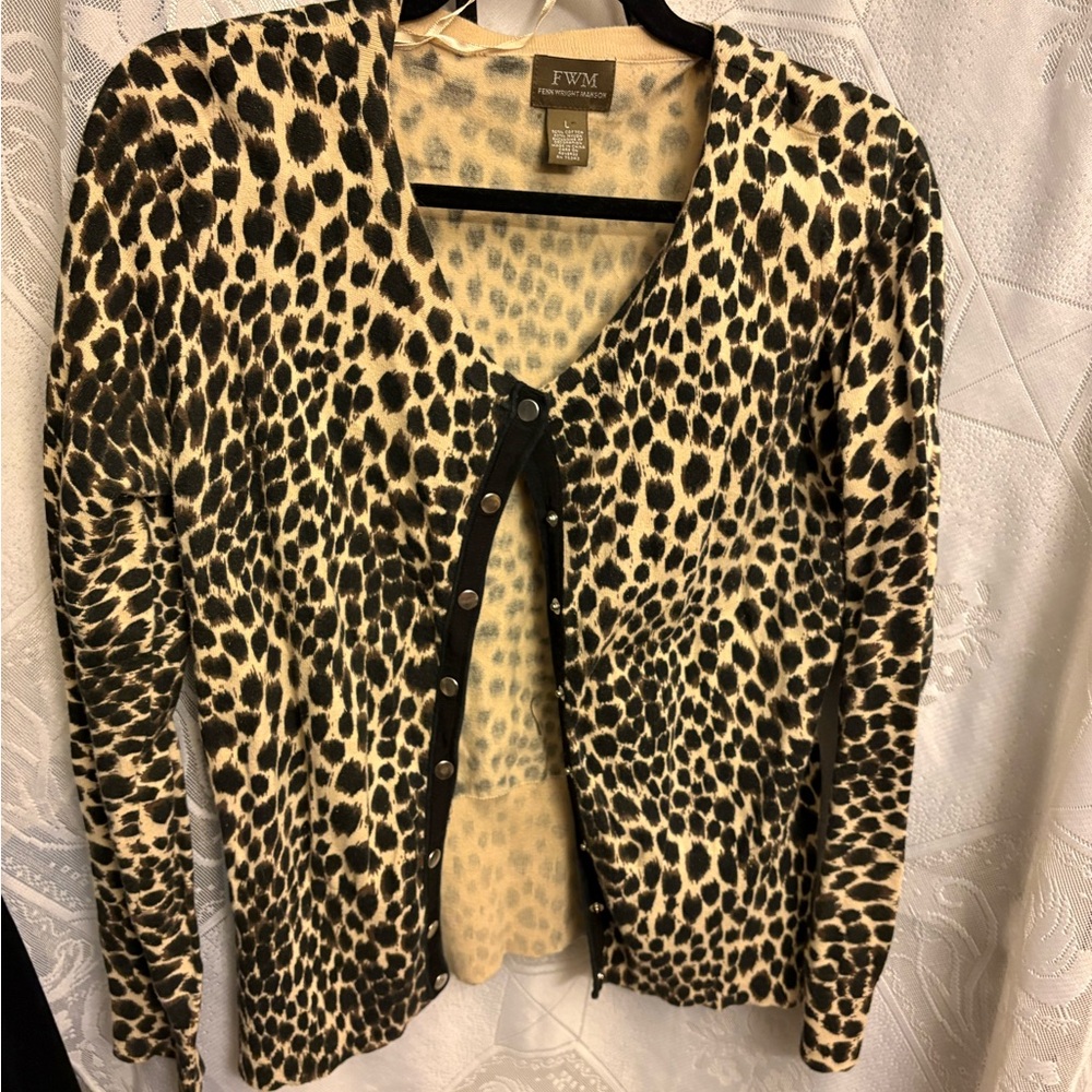 Fenn Wright Manson Animal Print Cardigan